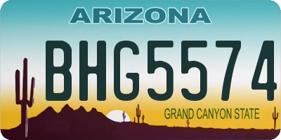AZ license plate BHG5574