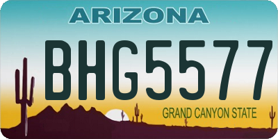 AZ license plate BHG5577