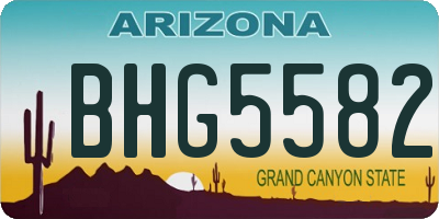 AZ license plate BHG5582