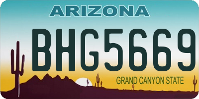 AZ license plate BHG5669