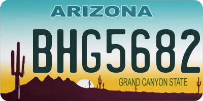 AZ license plate BHG5682