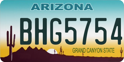 AZ license plate BHG5754