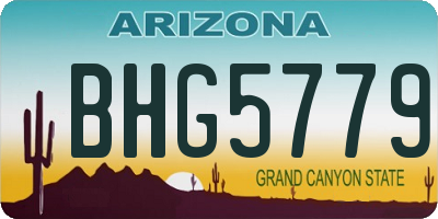 AZ license plate BHG5779