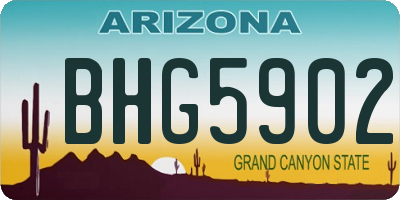 AZ license plate BHG5902