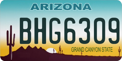 AZ license plate BHG6309
