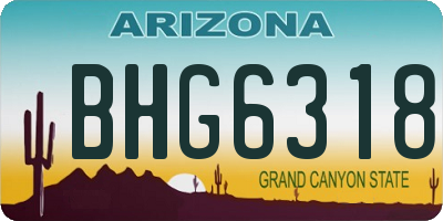 AZ license plate BHG6318