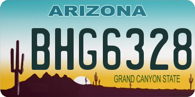 AZ license plate BHG6328