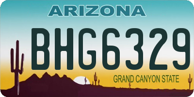 AZ license plate BHG6329