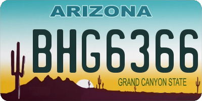 AZ license plate BHG6366