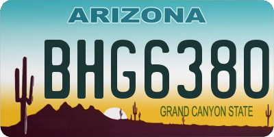 AZ license plate BHG6380