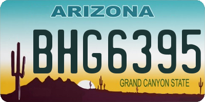 AZ license plate BHG6395