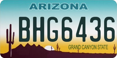 AZ license plate BHG6436