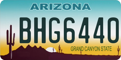 AZ license plate BHG6440
