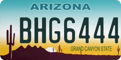 AZ license plate BHG6444
