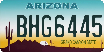 AZ license plate BHG6445