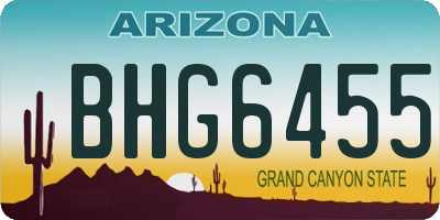 AZ license plate BHG6455