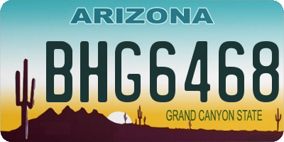AZ license plate BHG6468