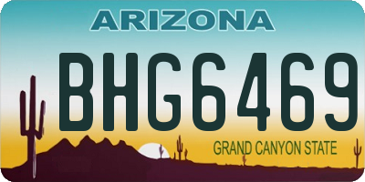 AZ license plate BHG6469