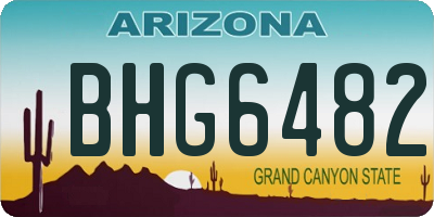 AZ license plate BHG6482