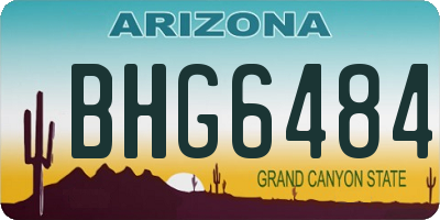 AZ license plate BHG6484