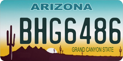 AZ license plate BHG6486