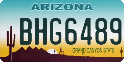AZ license plate BHG6489