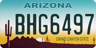 AZ license plate BHG6497