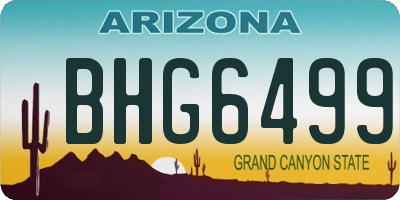 AZ license plate BHG6499