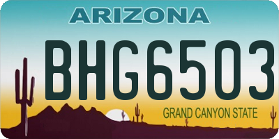 AZ license plate BHG6503
