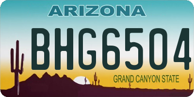 AZ license plate BHG6504