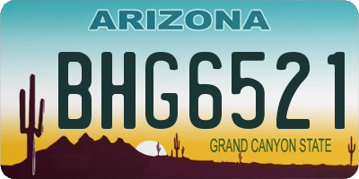 AZ license plate BHG6521