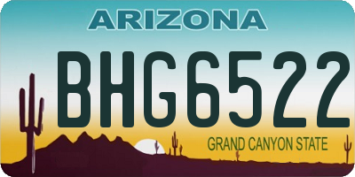 AZ license plate BHG6522