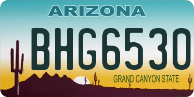 AZ license plate BHG6530