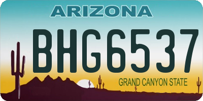 AZ license plate BHG6537