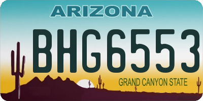 AZ license plate BHG6553