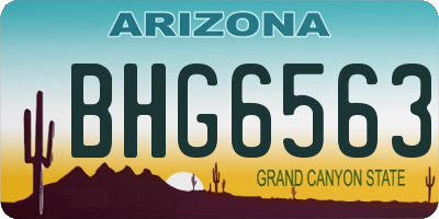 AZ license plate BHG6563