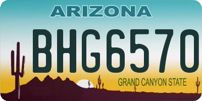 AZ license plate BHG6570