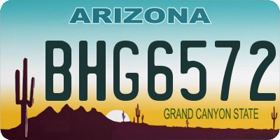 AZ license plate BHG6572