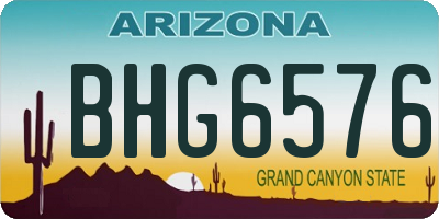 AZ license plate BHG6576