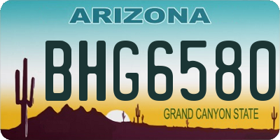 AZ license plate BHG6580