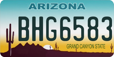 AZ license plate BHG6583