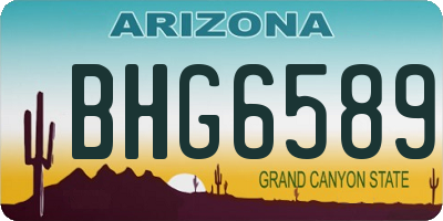 AZ license plate BHG6589