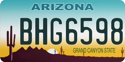 AZ license plate BHG6598