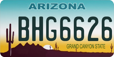 AZ license plate BHG6626