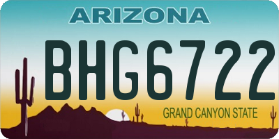 AZ license plate BHG6722