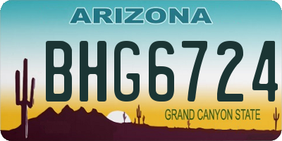 AZ license plate BHG6724