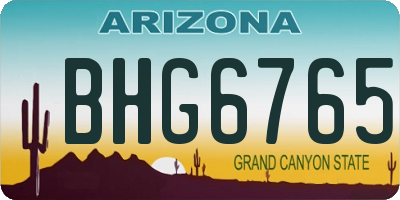 AZ license plate BHG6765