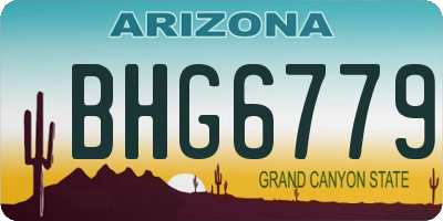 AZ license plate BHG6779