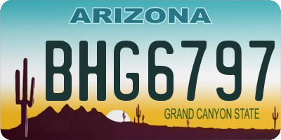 AZ license plate BHG6797