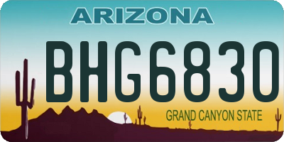 AZ license plate BHG6830